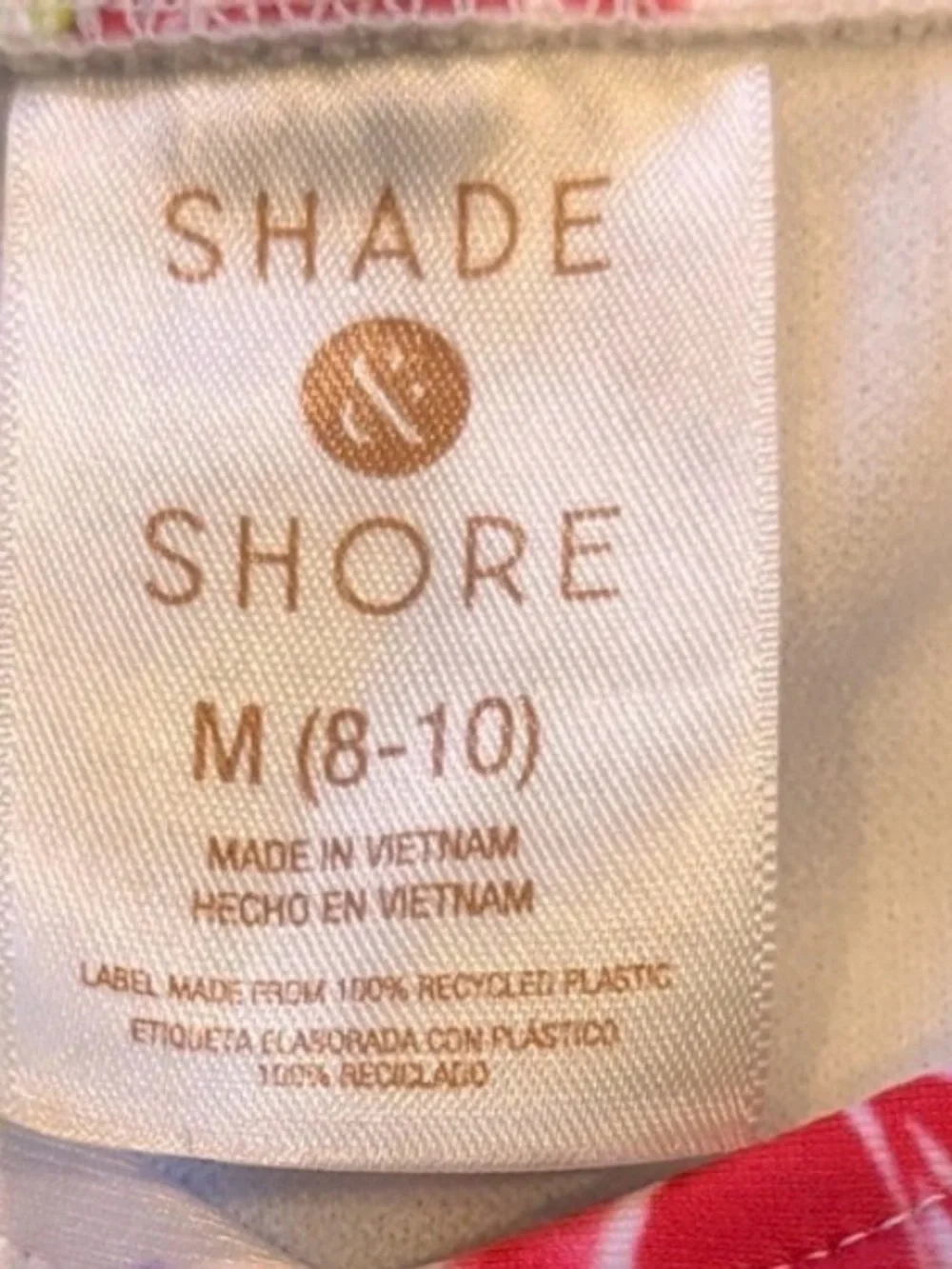 Shade & Shore Floral Bikini Bottoms Medium 8-10 Ring Detail